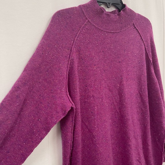ATM Anthony Thomas Melillo Rib-Knit Cashmere Sweaterdress in Amethyst Sz M NWT - Picture 4 of 10